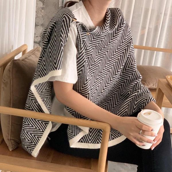 scarves fashion button striped knitted scarf shawl for autumn women winter warm thicken cashmere outdoor female shawls, Blue;gray
scarves fashion button striped knitted scarf shawl for autumn women winter warm thicken cashmere outdoor female shawls, Blue;gray