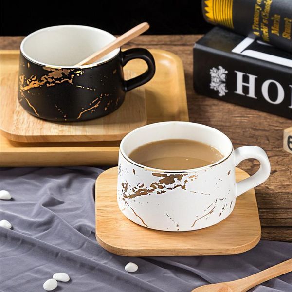 mugs nordic round mouth gold marble pattern cup coffee european ceramic with wooden spoon mat
mugs nordic round mouth gold marble pattern cup coffee european ceramic with wooden spoon mat