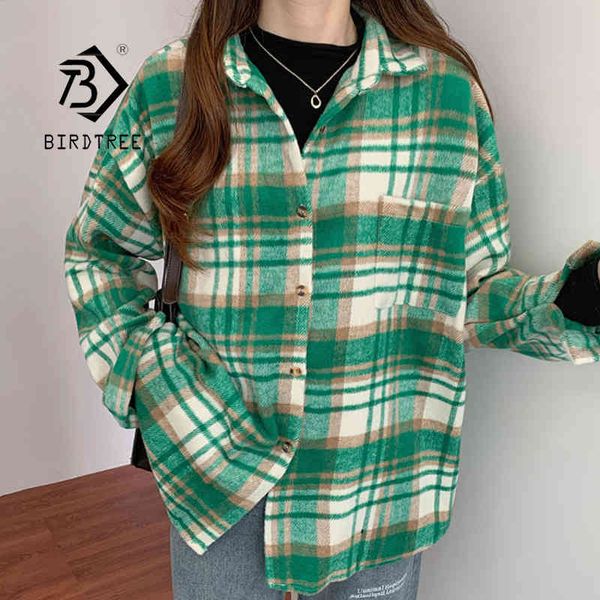spring new women vintage woolen plaid jackets full sleeve turn-down collar button up coats autumn casual basic outwear t0o907f 210430, Black
spring new women vintage woolen plaid jackets full sleeve turn-down collar button up coats autumn casual basic outwear t0o907f 210430, Black