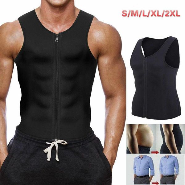 men's body shapers men waist trainer vest for weight loss neoprene corset shaper zipper sauna tank workout shirt abdomen control -2xl, Black;brown 
men's body shapers men waist trainer vest for weight loss neoprene corset shaper zipper sauna tank workout shirt abdomen control -2xl, Black;brown