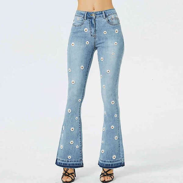 jean high-stretching waistband flare women's brim wide leg pants boot cut denim floral embroidery lower palazzo plus size, Blue
jean high-stretching waistband flare women's brim wide leg pants boot cut denim floral embroidery lower palazzo plus size, Blue