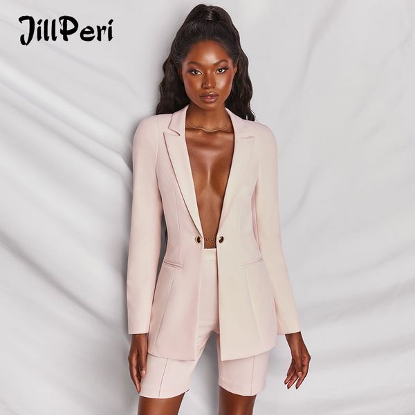 jillperi long sleeve outfits for women solid office lady daily suits street wear fashion blazer and short set, Black;white
jillperi long sleeve outfits for women solid office lady daily suits street wear fashion blazer and short set, Black;white