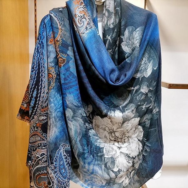 scarves 100% cashmere scarf women pashmina royal blue flower cashew series autumn winter long shawl warm, Blue;gray
scarves 100% cashmere scarf women pashmina royal blue flower cashew series autumn winter long shawl warm, Blue;gray