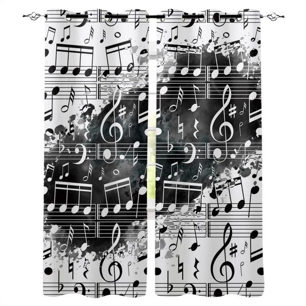 note music black white watercolor splash blackout curtain for the bedroom living room panel study & drapes
note music black white watercolor splash blackout curtain for the bedroom living room panel study & drapes