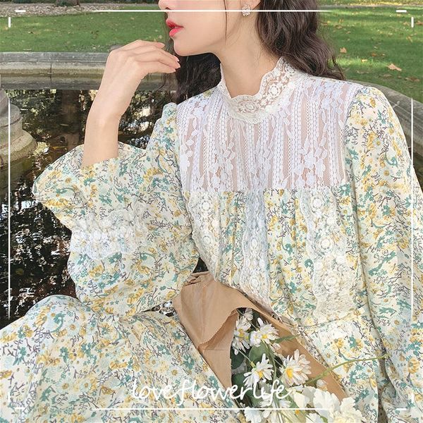 chiffon floral midi dress women french sweet vintage dress ladise long sleeve elegant flower dress korean spring 210521, Black;gray
chiffon floral midi dress women french sweet vintage dress ladise long sleeve elegant flower dress korean spring 210521, Black;gray