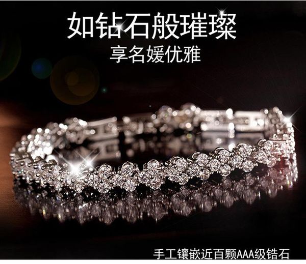 link, chain fashion temperament korean version of hand ornaments simple creative roman zircon women bracelet accessories jewelry, Black
link, chain fashion temperament korean version of hand ornaments simple creative roman zircon women bracelet accessories jewelry, Black
