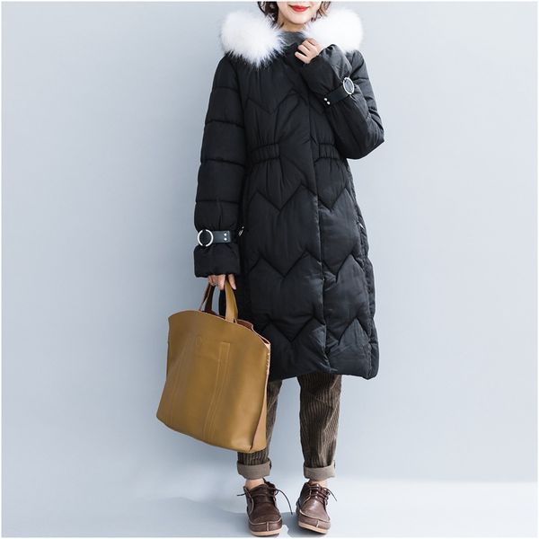 johnature women black parkas korean style hooded patchwork winter casual women cloths thick zipper parkas coats 210521
johnature women black parkas korean style hooded patchwork winter casual women cloths thick zipper parkas coats 210521