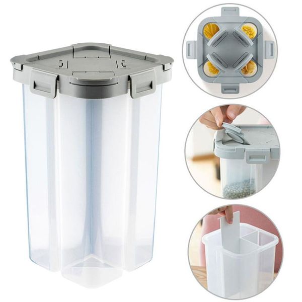 storage bottles & jars grain cereal 4 compartments crisper food kicthen tank transparent household durable anti slip sealed buckle
storage bottles & jars grain cereal 4 compartments crisper food kicthen tank transparent household durable anti slip sealed buckle