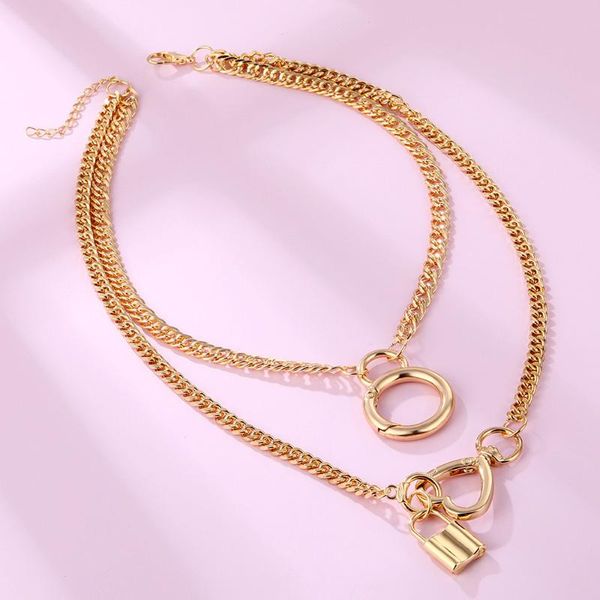 pendant necklaces fashion trendy cuban choker necklace hip hop punk alloy round lock heart chain circle women jewelry aesthetic accessories, Silver
pendant necklaces fashion trendy cuban choker necklace hip hop punk alloy round lock heart chain circle women jewelry aesthetic accessories, Silver