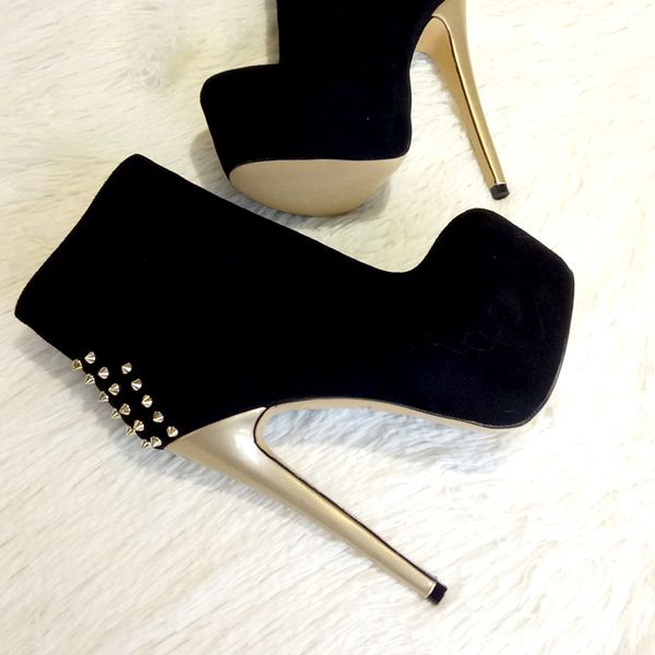 womens ankle ivet boots shoes 16cm high thin heel 4cm platform fashion heels metal plates buckle boots size us15, Black
womens ankle ivet boots shoes 16cm high thin heel 4cm platform fashion heels metal plates buckle boots size us15, Black