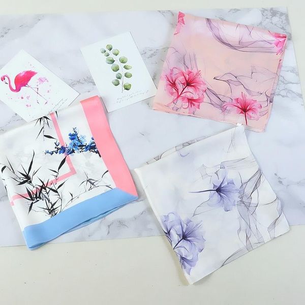 scarves 13 colour 53cm fashion holiday gift 100% silk scarf woman leaf flower pattern little hand towel neckerchief hijab, Blue;gray
scarves 13 colour 53cm fashion holiday gift 100% silk scarf woman leaf flower pattern little hand towel neckerchief hijab, Blue;gray