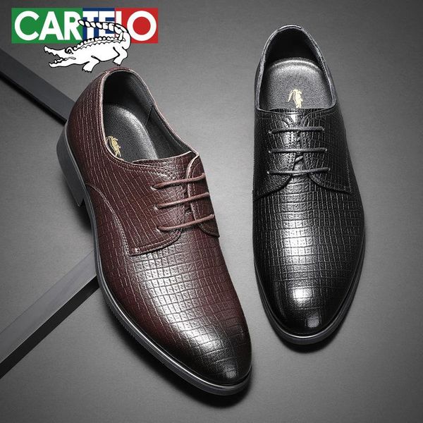 crocodile brand men's shoes spring new business dress shoes men's leather sheepskin soft sole youth leisure, Black
crocodile brand men's shoes spring new business dress shoes men's leather sheepskin soft sole youth leisure, Black