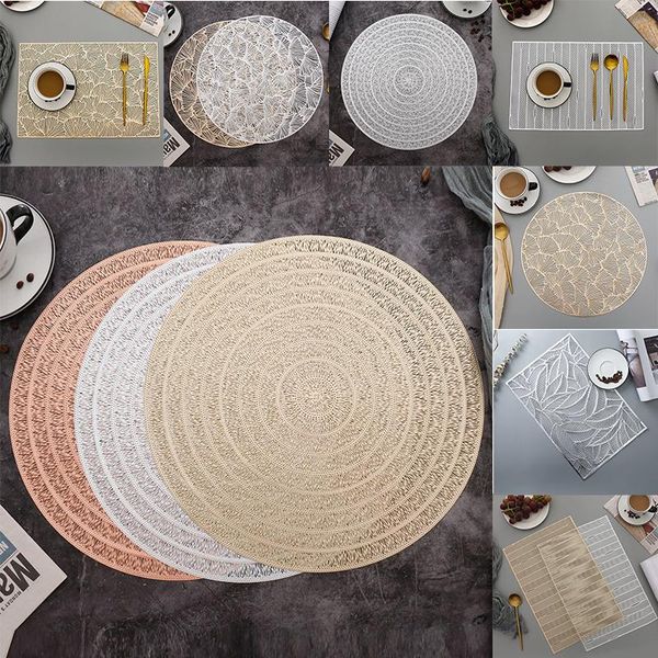 mats & pads gold silver round rectangle table placement mat home decoration waterproof pvc pad for kitchen plate dish bowl dinner set
mats & pads gold silver round rectangle table placement mat home decoration waterproof pvc pad for kitchen plate dish bowl dinner set