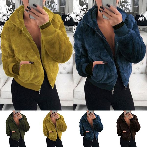women's fur & faux teddy coat women winter thick plus size fluffy pockets plush jacket ladies autumn overcoat outerwear, Black
women's fur & faux teddy coat women winter thick plus size fluffy pockets plush jacket ladies autumn overcoat outerwear, Black
