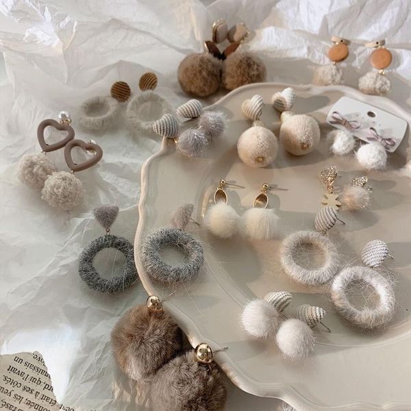 dangle & chandelier korea autumn and winter warm color hair ball earrings for women female s925 needle fashion jewelry, Silver
dangle & chandelier korea autumn and winter warm color hair ball earrings for women female s925 needle fashion jewelry, Silver