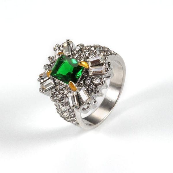 cluster rings vintage jewelry square green stone anniversasry for women luxury pave crystal ring engagement gift accessories, Golden;silver
cluster rings vintage jewelry square green stone anniversasry for women luxury pave crystal ring engagement gift accessories, Golden;silver