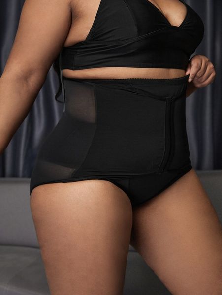 plus high waisted shapewear panty m9cn#, Black;white
plus high waisted shapewear panty m9cn#, Black;white