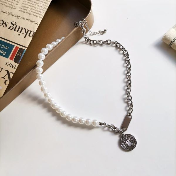 pendant necklaces fashion design pearl necklace for women aesthetic jewelry initial charms irregularity collarbone chain party choker, Silver
pendant necklaces fashion design pearl necklace for women aesthetic jewelry initial charms irregularity collarbone chain party choker, Silver