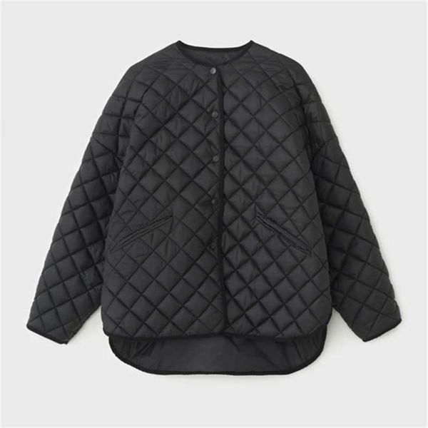 autumn winter women black coat front short and long design loose single breasted cotton warm jacket 210927 
autumn winter women black coat front short and long design loose single breasted cotton warm jacket 210927