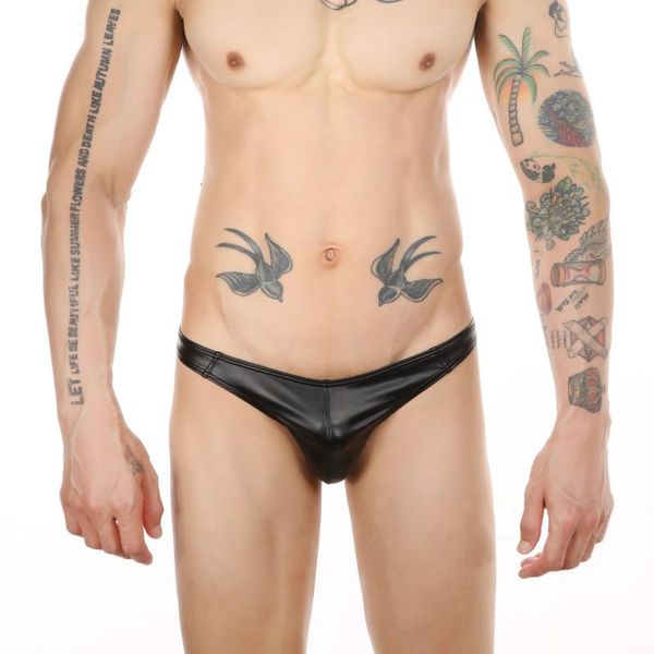 underpants mens patent leather bikini underwear elastic waistband low rise front with bulge pouch g-strings briefs panties, Black;white
underpants mens patent leather bikini underwear elastic waistband low rise front with bulge pouch g-strings briefs panties, Black;white