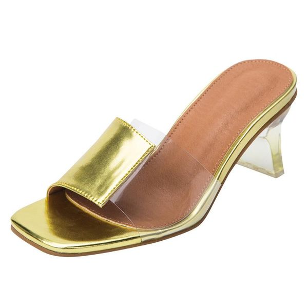 slippers elegant ladies party reflective surface shoes sandals women's summer high-heeled open toe transparent, Black
slippers elegant ladies party reflective surface shoes sandals women's summer high-heeled open toe transparent, Black