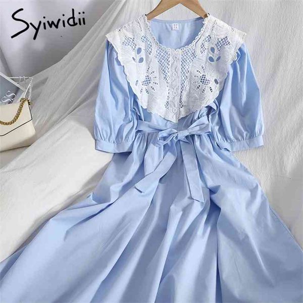 hollow out lace spliced high waist dresses women bandage puff sleeve o-neck a-line clothing summer korean fashion 210607, Black;gray
hollow out lace spliced high waist dresses women bandage puff sleeve o-neck a-line clothing summer korean fashion 210607, Black;gray