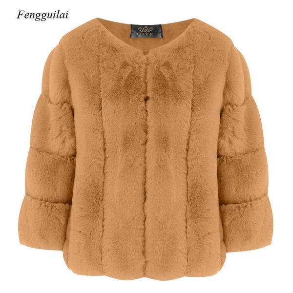 women's fur & faux winter coat thickened short round neck soft large size jacket long sleeves fluffy solid color, Black
women's fur & faux winter coat thickened short round neck soft large size jacket long sleeves fluffy solid color, Black