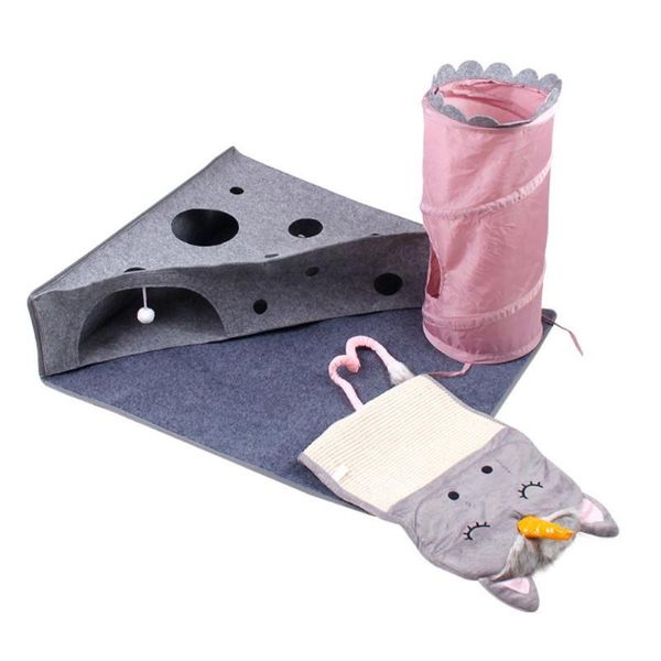 cat toys tunnel toy 2 holes foldable play tubes scratching mat with sleeping bag set interactive
cat toys tunnel toy 2 holes foldable play tubes scratching mat with sleeping bag set interactive