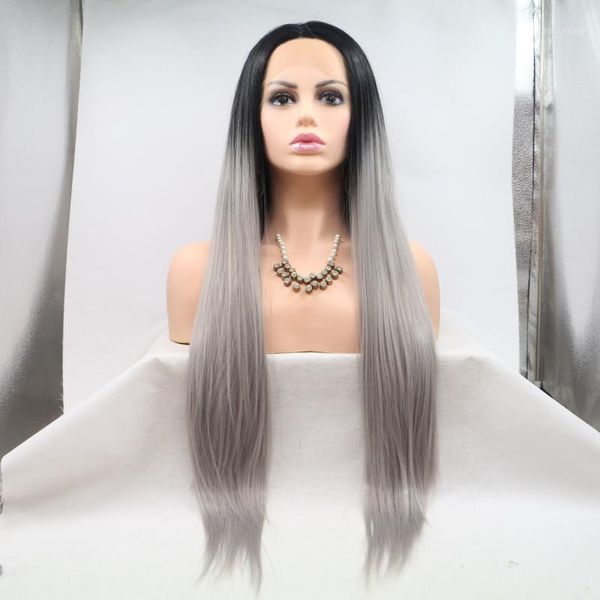 baicheng ombre grey lace front wig long wavy synthetic wigs for women gray cosplay with black roots heat resistant fiber1
baicheng ombre grey lace front wig long wavy synthetic wigs for women gray cosplay with black roots heat resistant fiber1