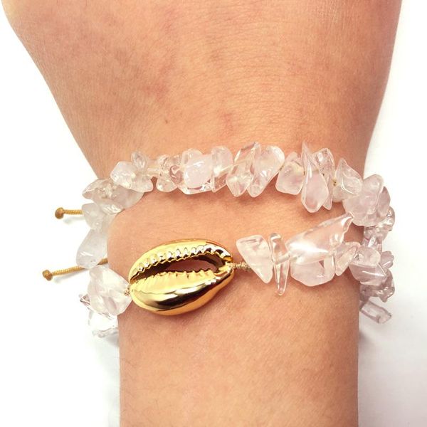 charm bracelets 2021 arrival snowflower white irregular clear nature stone bracelet puka shell cowry handmade adjustable size, Golden;silver
charm bracelets 2021 arrival snowflower white irregular clear nature stone bracelet puka shell cowry handmade adjustable size, Golden;silver