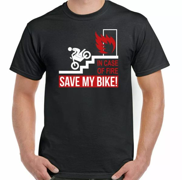 motorcycle t-shirt biker in case of fire save my mens funny bike, White;black
motorcycle t-shirt biker in case of fire save my mens funny bike, White;black