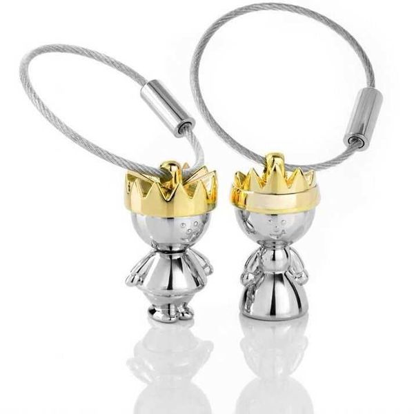 keychains a pair of high-grade metal king queen keyring creative lovely steel wire for lovers, Silver
keychains a pair of high-grade metal king queen keyring creative lovely steel wire for lovers, Silver
