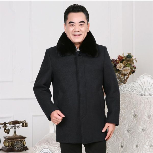 men's wool & blends middle age cashmere coat men trench male turn down collar single breasted woolen outerwear winter keep warm -5xl, Black
men's wool & blends middle age cashmere coat men trench male turn down collar single breasted woolen outerwear winter keep warm -5xl, Black