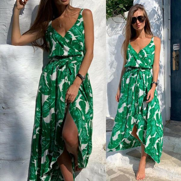 tropical jungle leaf boho long women dress v neck summer holiday split dresses female sleeveless beach maxi robe, Black;gray
tropical jungle leaf boho long women dress v neck summer holiday split dresses female sleeveless beach maxi robe, Black;gray