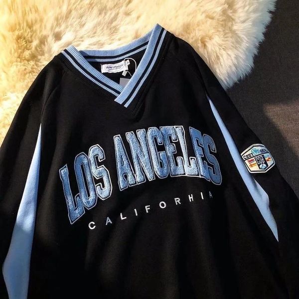 men's hoodies & sweatshirts embroidered sweatshirt harajuku v-neck 2021 plus size korean style loose lovers letter long-sleeved shirt -, Black
men's hoodies & sweatshirts embroidered sweatshirt harajuku v-neck 2021 plus size korean style loose lovers letter long-sleeved shirt -, Black