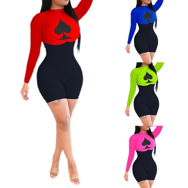 women's jumpsuits & rompers autumn women jumpsuit playsuit fashion contrast high neck black heart print romper long sleeve female skinn, Black;white
women's jumpsuits & rompers autumn women jumpsuit playsuit fashion contrast high neck black heart print romper long sleeve female skinn, Black;white