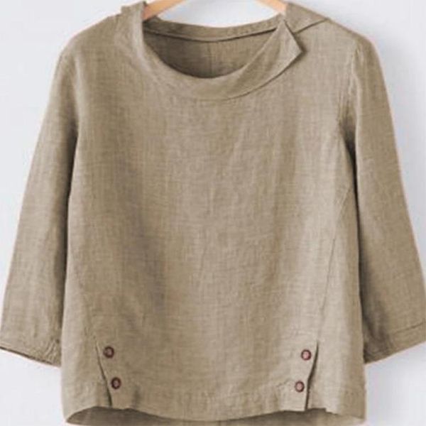women's blouses & shirts literary and art all-match loose casual cotton linen ultra-thin sweater round neck short-sleeved t-shirt, White
women's blouses & shirts literary and art all-match loose casual cotton linen ultra-thin sweater round neck short-sleeved t-shirt, White