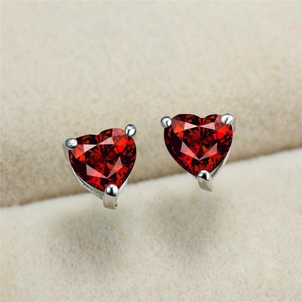 cute female small heart earrings classic silver color stud for women love wedding red stone, Golden;silver
cute female small heart earrings classic silver color stud for women love wedding red stone, Golden;silver