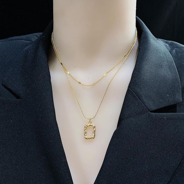 chains double-layer titanium steel necklace female ins niche design irregular hong kong style temperament clavicle chain, Silver
chains double-layer titanium steel necklace female ins niche design irregular hong kong style temperament clavicle chain, Silver