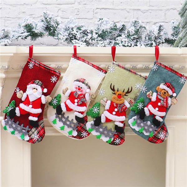christmas decorations 2022 year stockings socks with snowman santa elk bear printing xmas candy gift bag fireplace tree decoration
christmas decorations 2022 year stockings socks with snowman santa elk bear printing xmas candy gift bag fireplace tree decoration