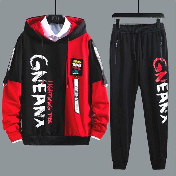 men's tracksuits 2021 man 2 piecs sweat suits mens patchwork printing sweatshirts sweatpants sets student husband sports clothing, Gray
men's tracksuits 2021 man 2 piecs sweat suits mens patchwork printing sweatshirts sweatpants sets student husband sports clothing, Gray