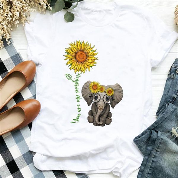 cartoon elephant flower animal womens t shirts fashion love trend cute tee female shirt clothes graphic, White
cartoon elephant flower animal womens t shirts fashion love trend cute tee female shirt clothes graphic, White