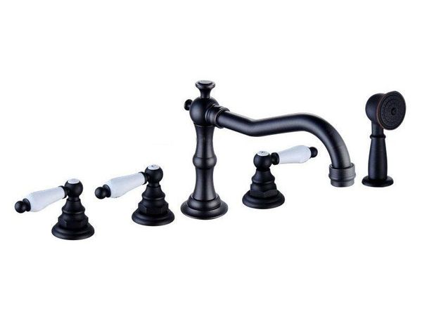 bathroom sink faucets deck mounted 5 holes bathtub mixer faucet black oil rubbed brass widespread 3 handle basin set handshower atf052
bathroom sink faucets deck mounted 5 holes bathtub mixer faucet black oil rubbed brass widespread 3 handle basin set handshower atf052