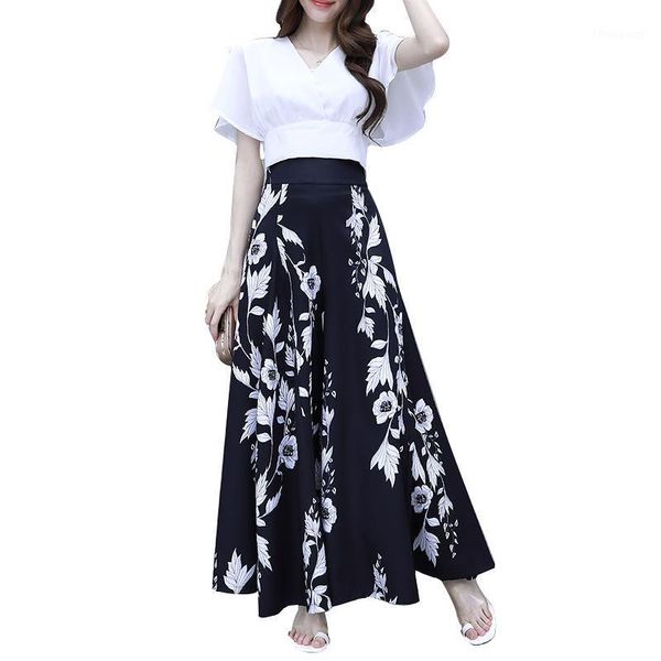 fairy two-piece clothing set women summer v-neck shirt printing wide-legged pants casual clothes leisure outfit white women's tracksuit, Gray
fairy two-piece clothing set women summer v-neck shirt printing wide-legged pants casual clothes leisure outfit white women's tracksuit, Gray
