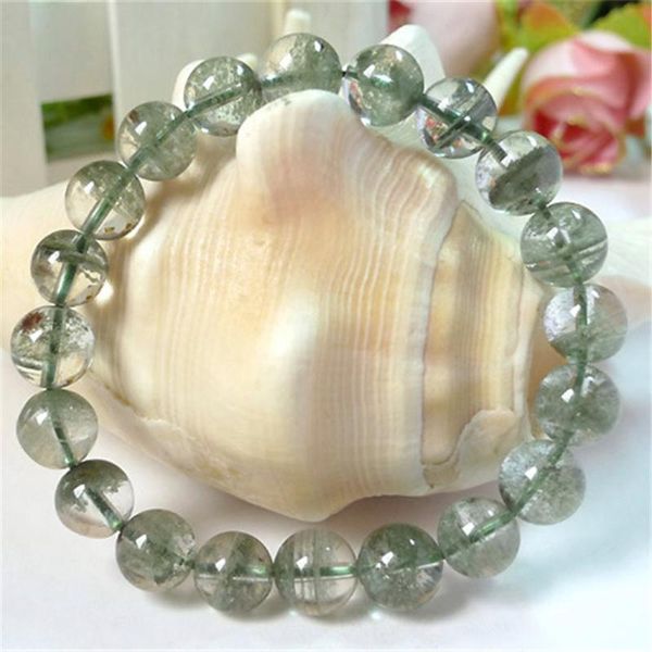beaded, strands 10mm genuine natural green phantom quartz bracelets for women femme stretch round crystal bead bracelet, Black
beaded, strands 10mm genuine natural green phantom quartz bracelets for women femme stretch round crystal bead bracelet, Black