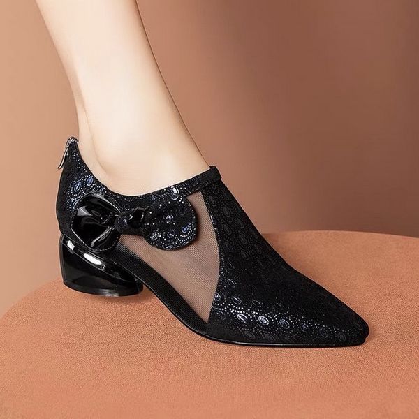 2022 new spring cashmere shoe womancasual mesh work shoespointed toe mid heelspeacock patternbowtiefor femaleblackblue, Black
2022 new spring cashmere shoe womancasual mesh work shoespointed toe mid heelspeacock patternbowtiefor femaleblackblue, Black