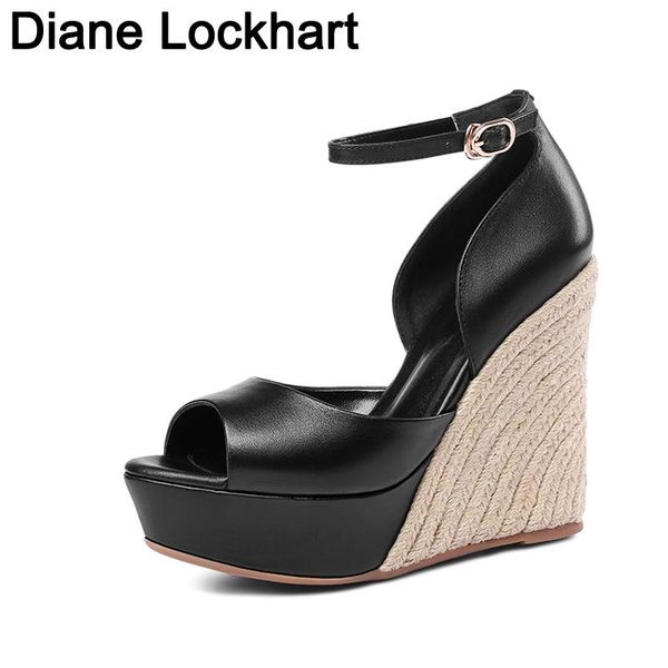 dress shoes summer designer women's platform wedges sandals 12cm super high heel genuine leather women sandalias mujer femme 34-39, Black
dress shoes summer designer women's platform wedges sandals 12cm super high heel genuine leather women sandalias mujer femme 34-39, Black
