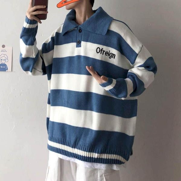 men's sweaters hong kong style 2021 spring male female students korean embroidered striped knitwear couple preppy punk casual sweater, White;black
men's sweaters hong kong style 2021 spring male female students korean embroidered striped knitwear couple preppy punk casual sweater, White;black