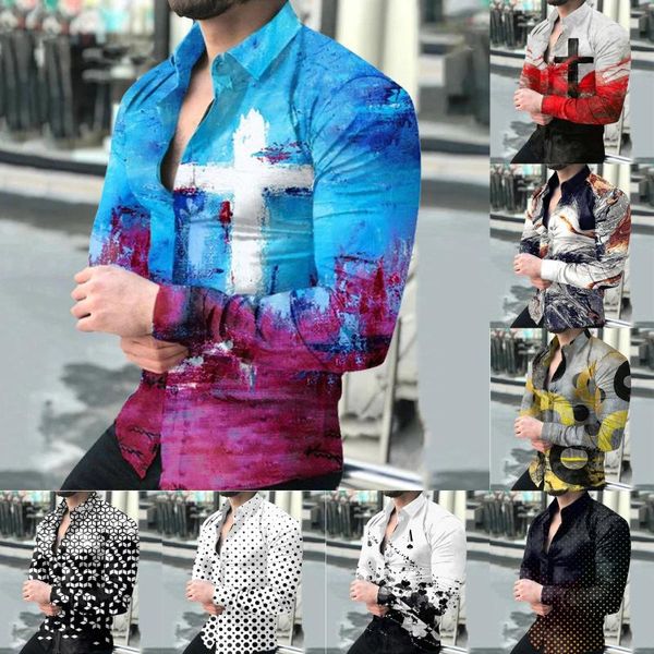 men's casual shirts printed stand-up size shirt plus comfortable long-sleeved collar men, White;black
men's casual shirts printed stand-up size shirt plus comfortable long-sleeved collar men, White;black