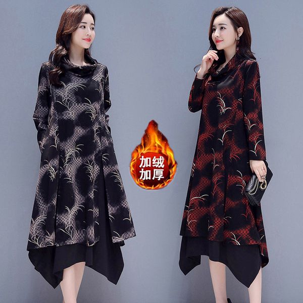 dress big irregular size korean women loose print dressed autumn test velvet longsleeved camisola robe f1667 dll8, Black;gray
dress big irregular size korean women loose print dressed autumn test velvet longsleeved camisola robe f1667 dll8, Black;gray
